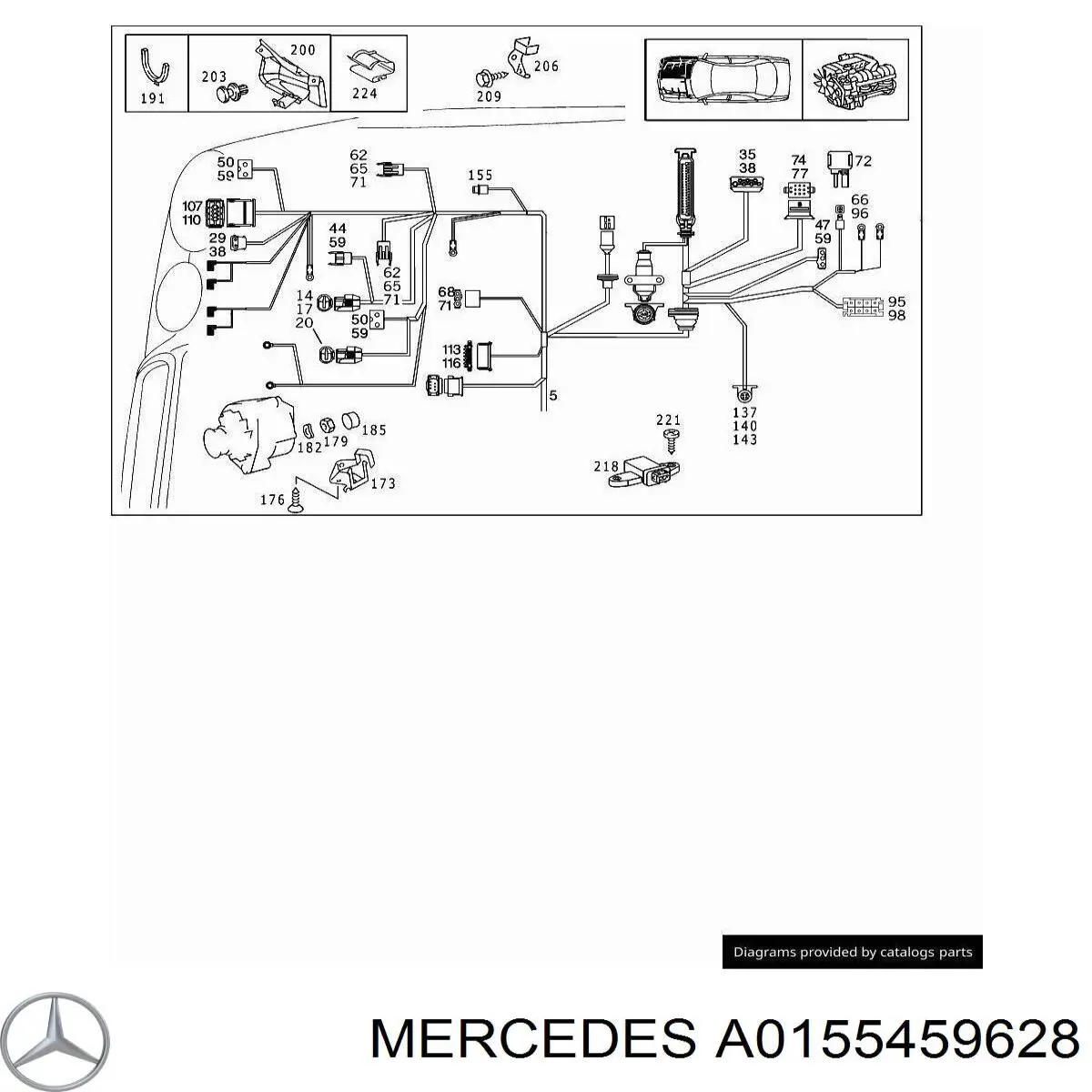  Mercedes A0155459628 ціна, від 1.90 USD