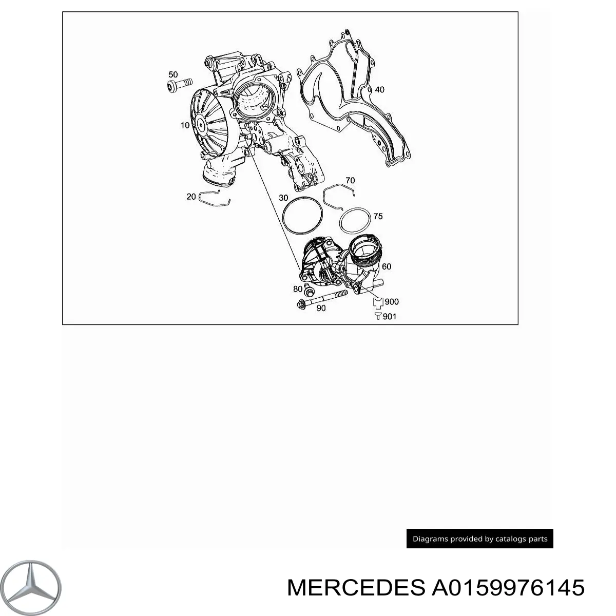 A0159976145 Mercedes прокладка термостата