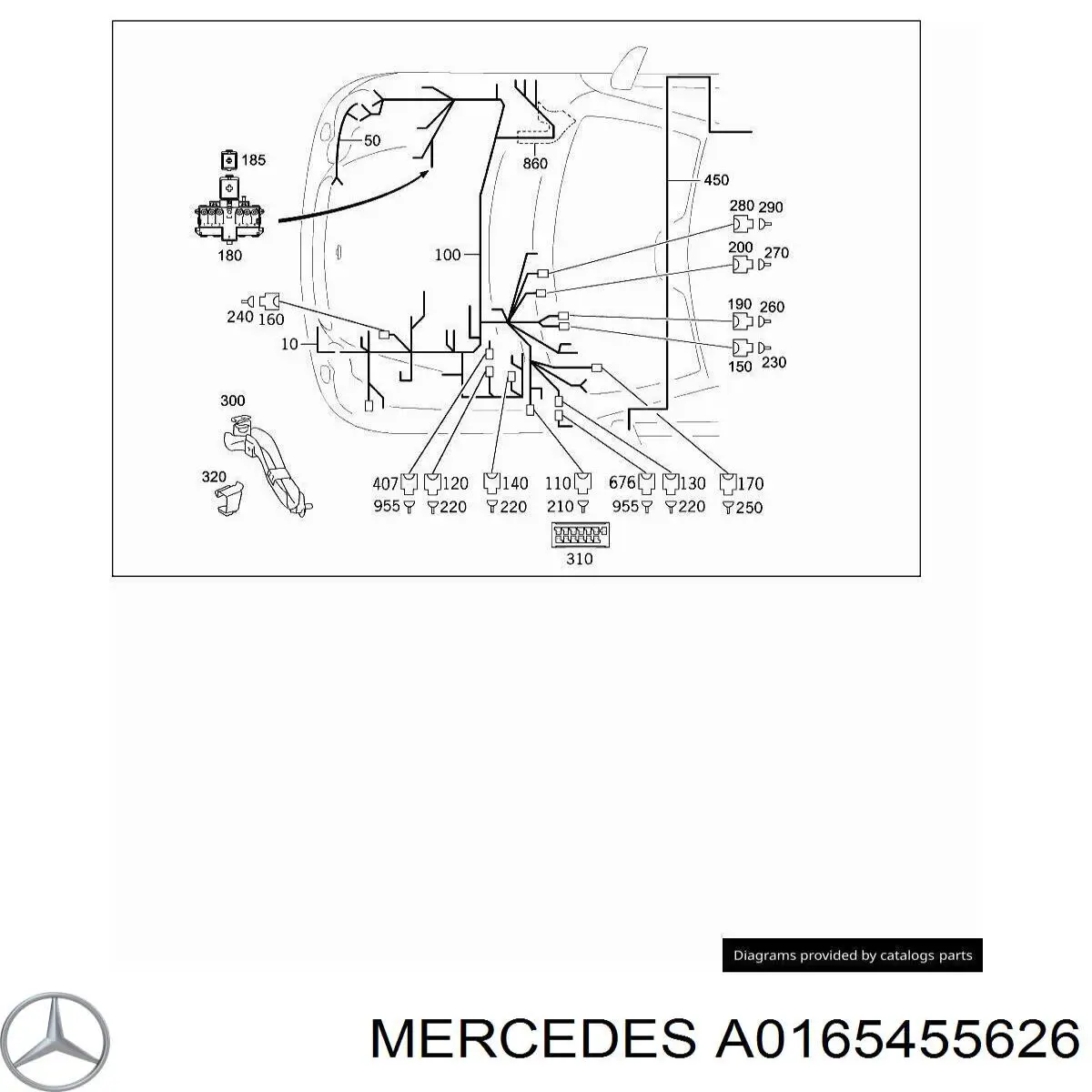  Mercedes A0165455626 ціна, від 2.40 USD