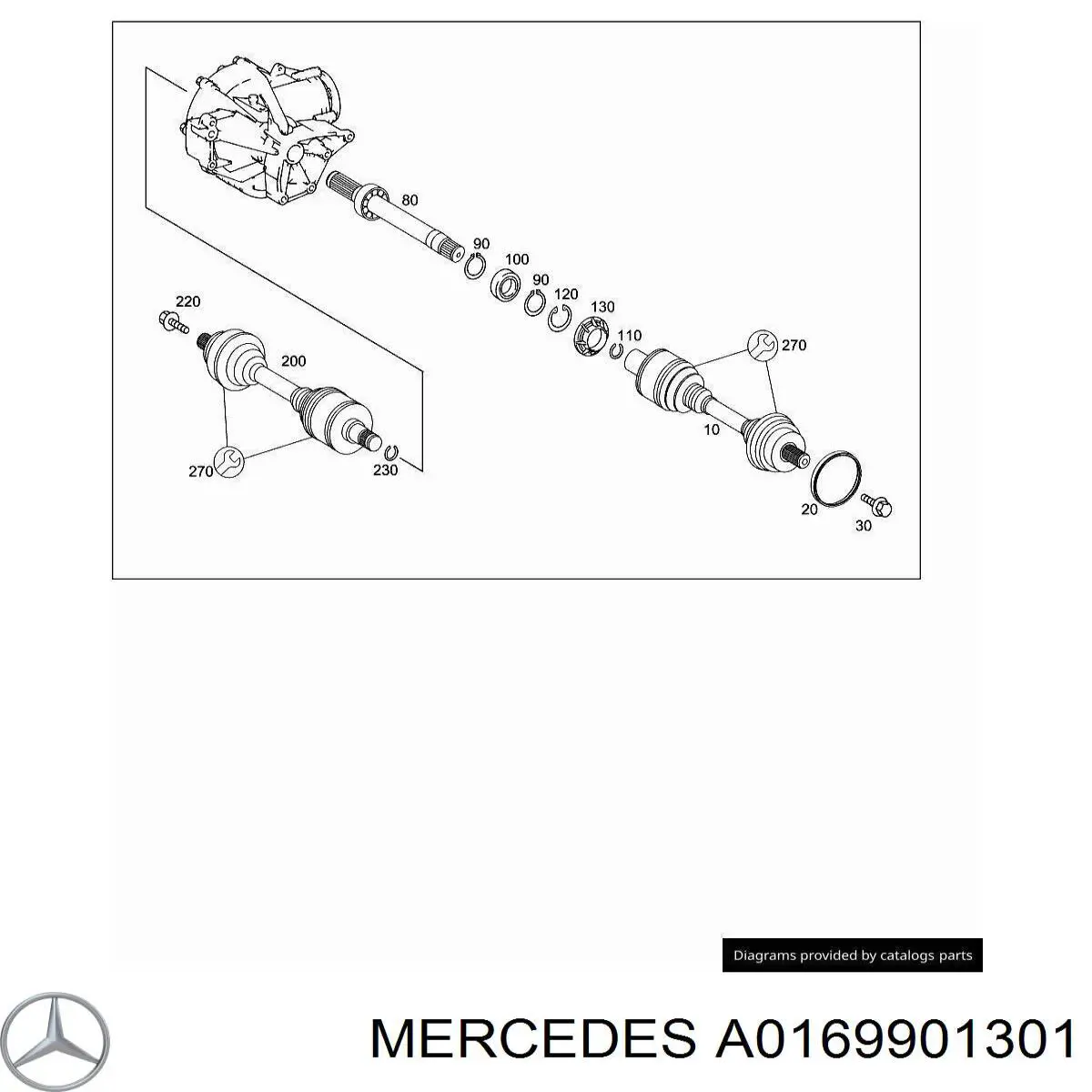  Болт передньої півосі (ШРУСа) Mercedes C 