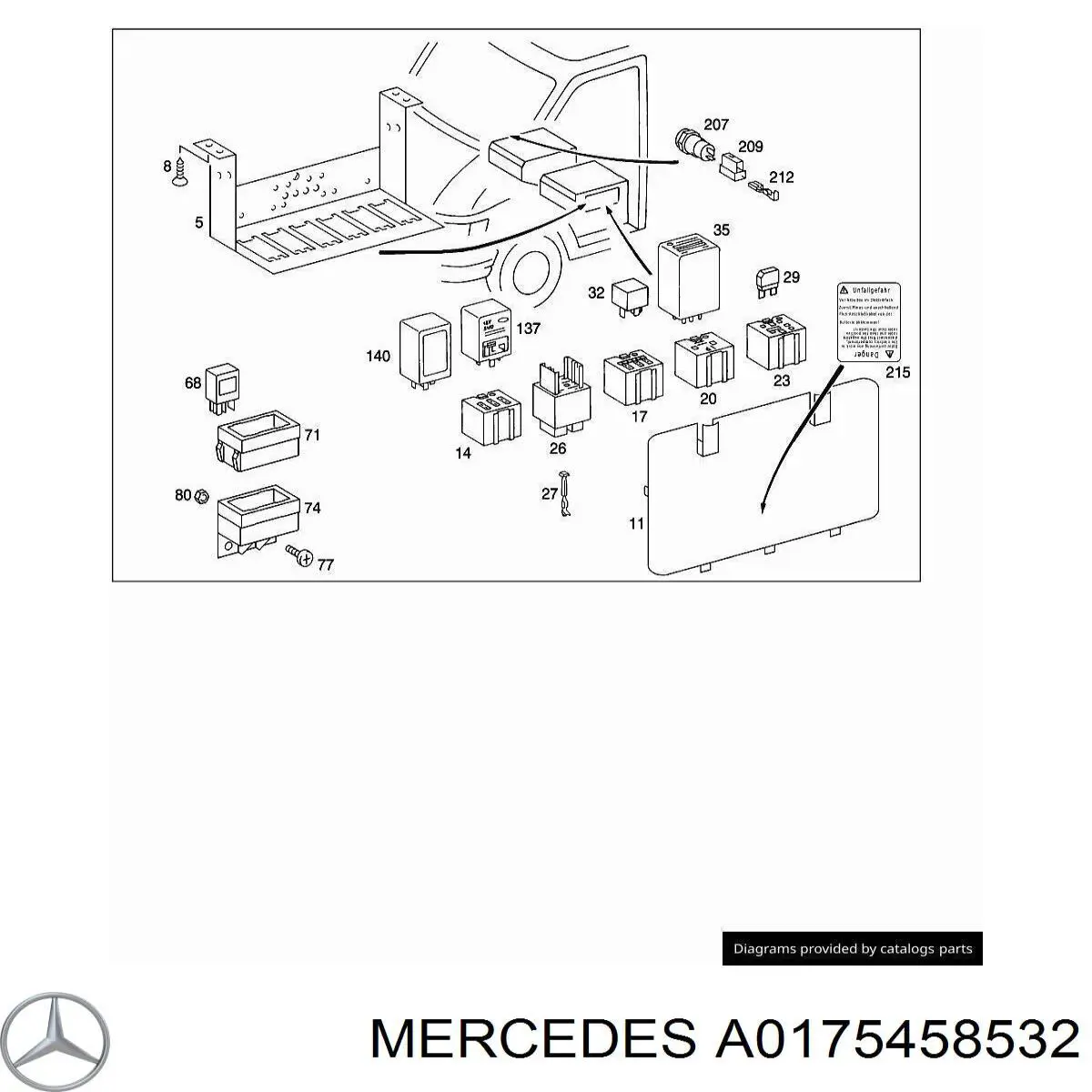  Mercedes A0175458532 ціна, від 8.44 USD