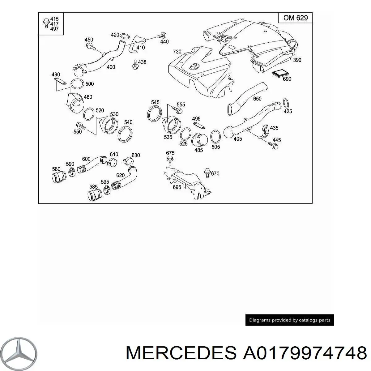 A0069973648 Mercedes прокладка клапанної кришки двигуна, кільце