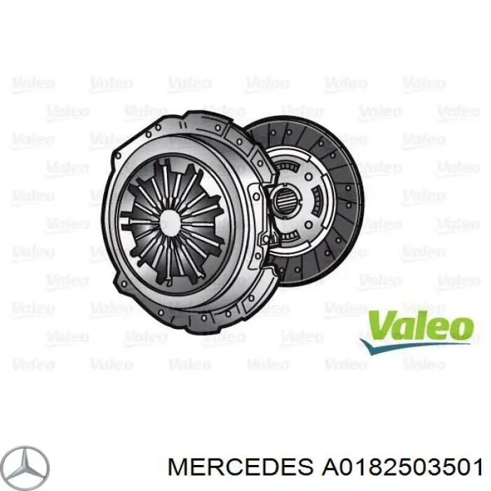 Купити A0182503501 Mercedes Комплект зчеплення (диск, корзина, підшипник)
