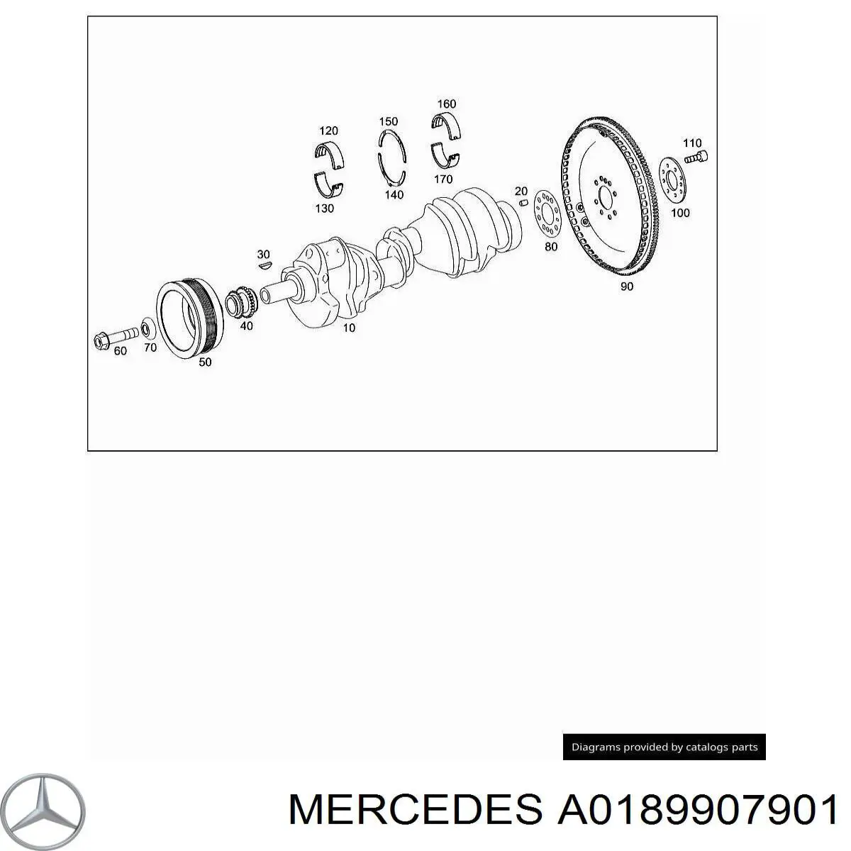 Болт колінвалу Mercedes A0189907901 ціна, від 8.45 USD