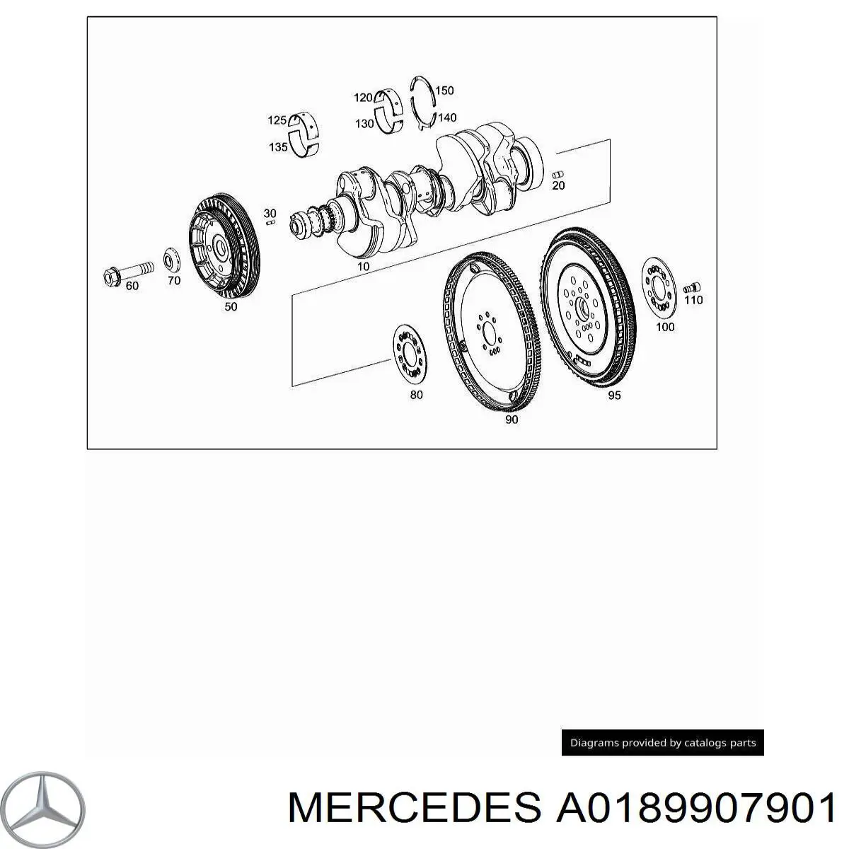 Купити A0189907901 Mercedes Болт колінвалу