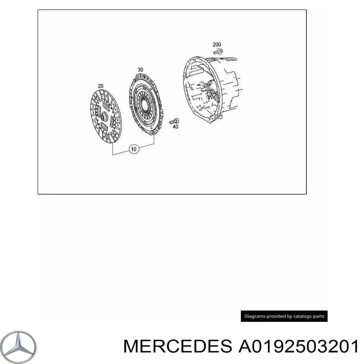Купити A0192503201 Mercedes Комплект зчеплення (диск, корзина, підшипник)