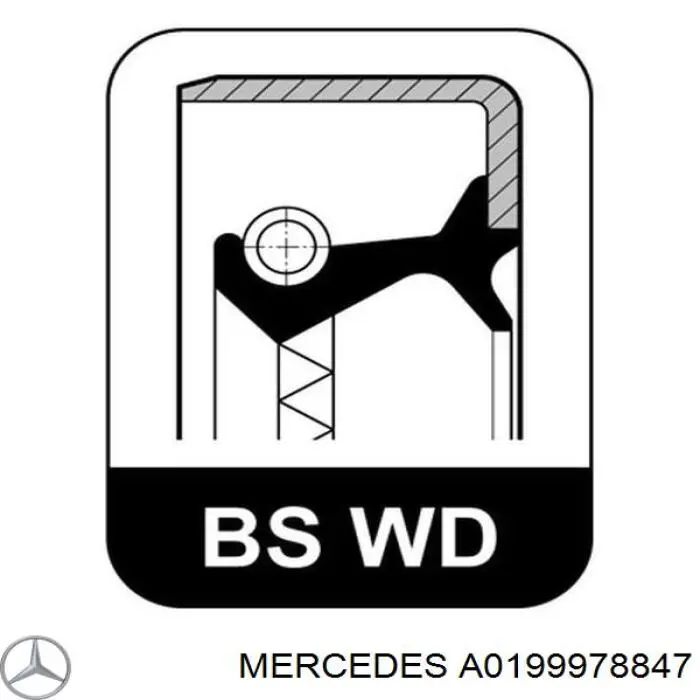 A0199978847 Mercedes сальник передньої маточини