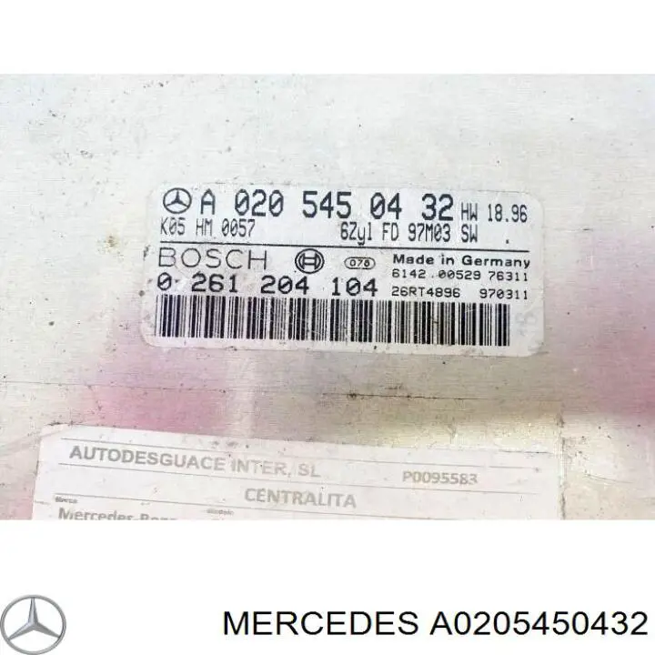Електронний блок керування двигуном A0265458432 Mercedes
