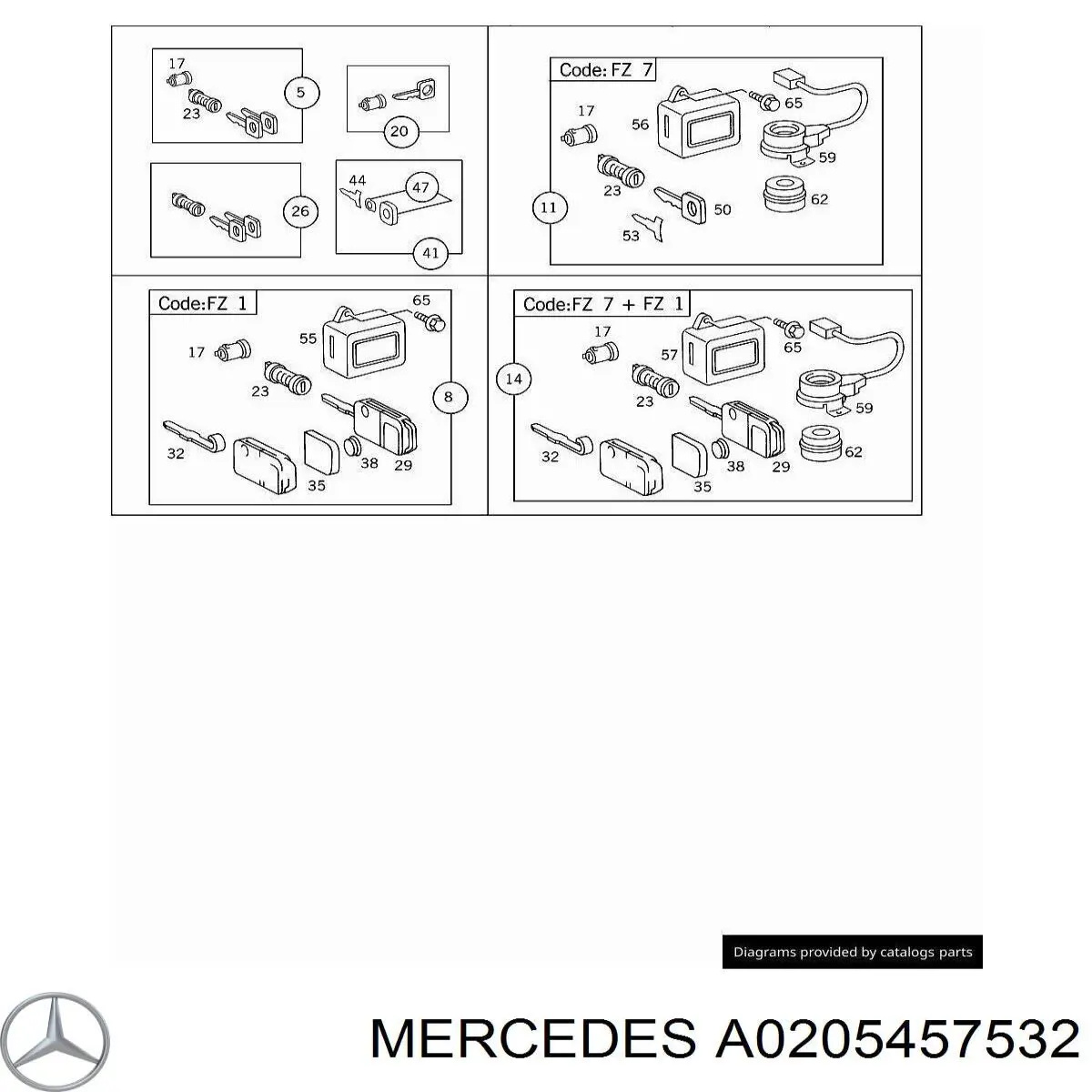 A0205457532 Mercedes Антена / кільце іммобілайзера
