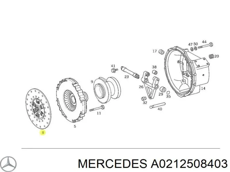 A0212508403 Mercedes Диск зчеплення