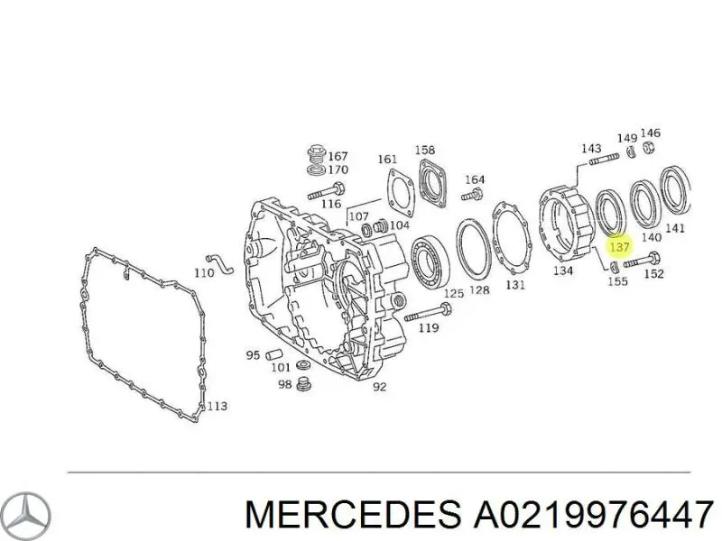 Сальник АКПП/КПП, вихідного/вторинного валу Mercedes A0219976447 ціна, від 11.82 USD