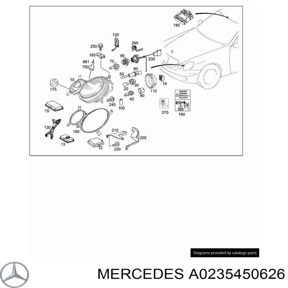 A0235450626 Mercedes 