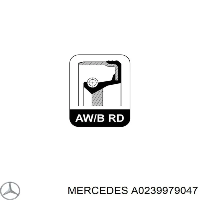 A0239979047 Mercedes сальник хвостовика редуктора заднього моста