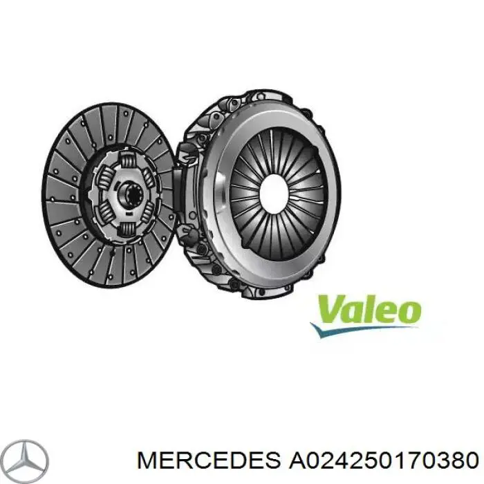 Зчеплення Mercedes A024250170380 ціна, від 179.25 USD