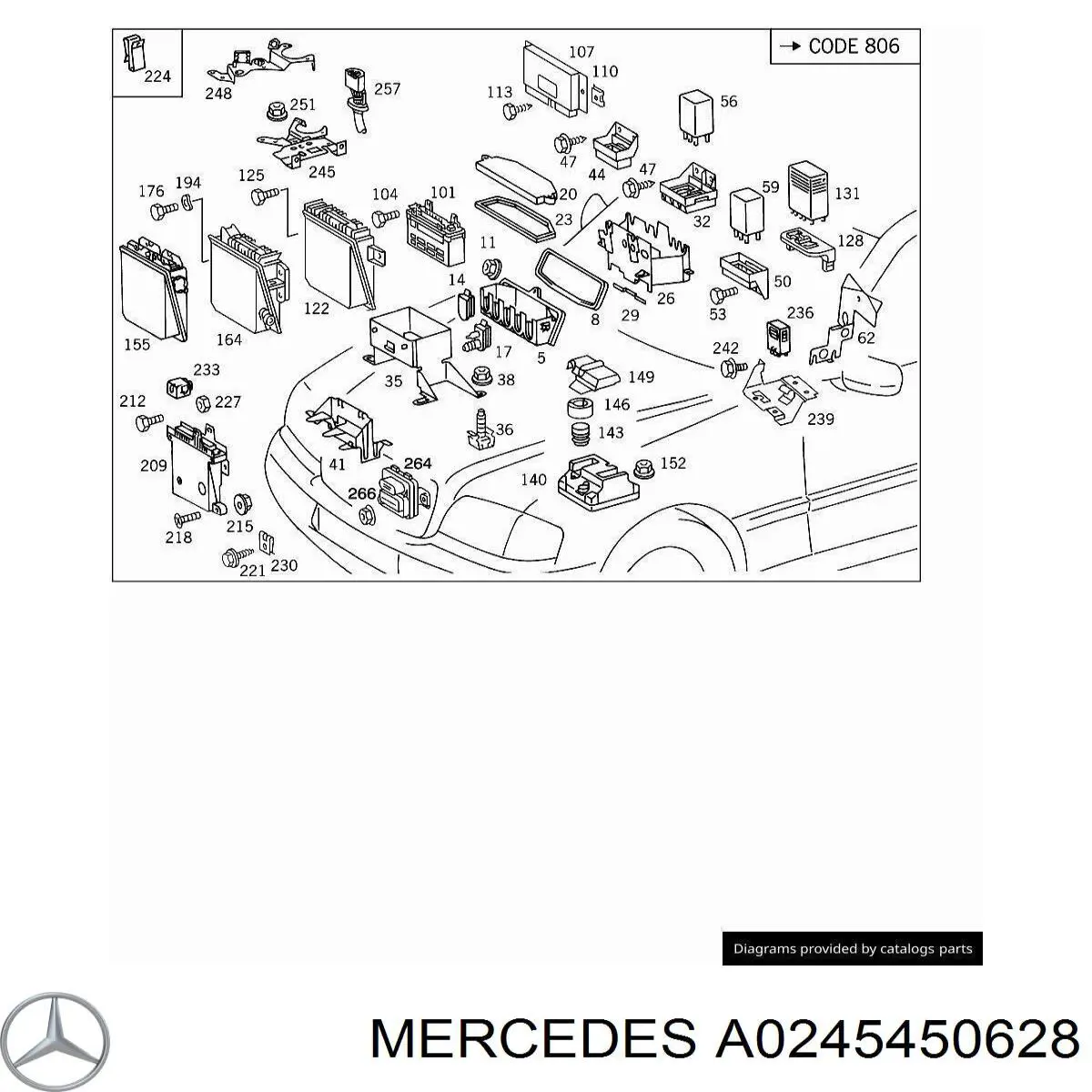 Штекер коригуючий ЕБУ двигуна Mercedes A0245450628 ціна, від 41.86 USD