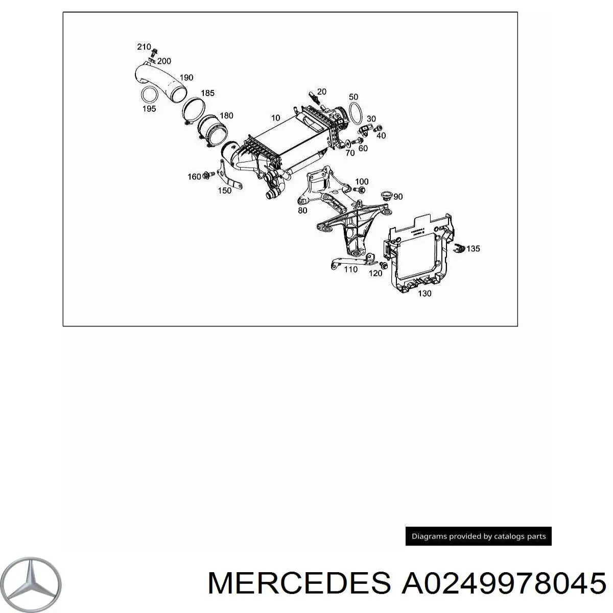 0249978045 Mercedes кільце ущільнювача патрубка интеркуллера