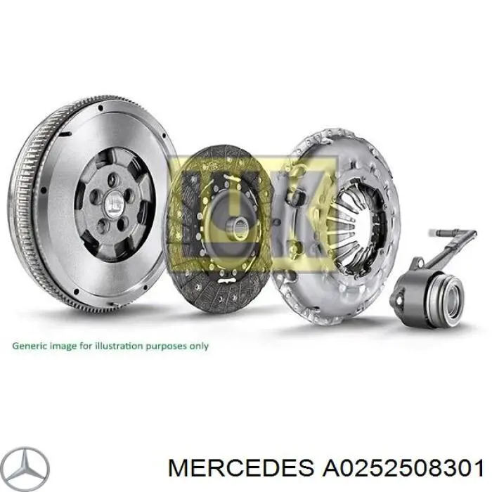 Комплект зчеплення (3 частини) Mercedes A0252508301 ціна, від 97.87 USD