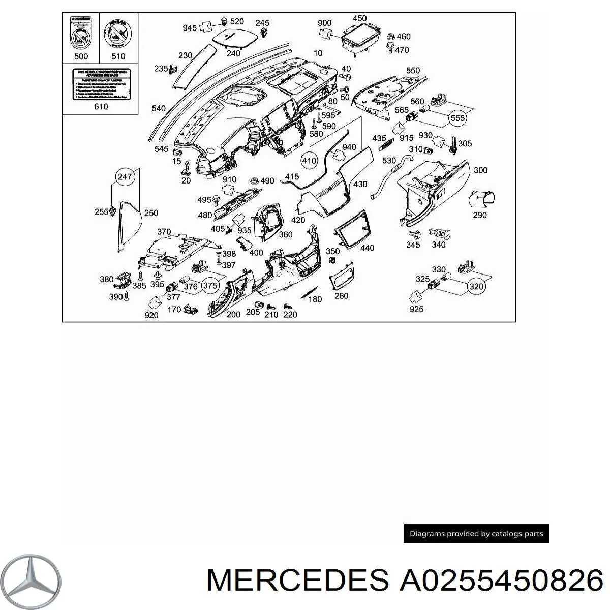 A0255450826 Mercedes 