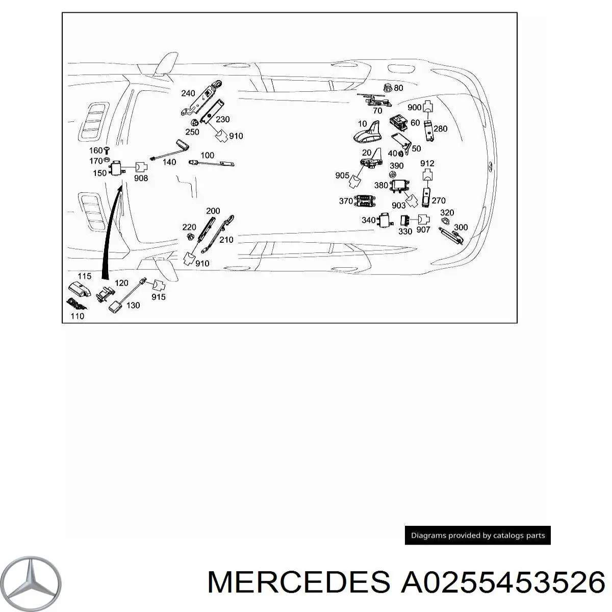  Mercedes A0255453526 ціна, від 1.08 USD