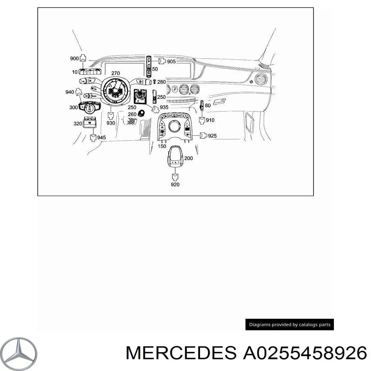  Mercedes A0255458926 ціна, від 1.02 USD