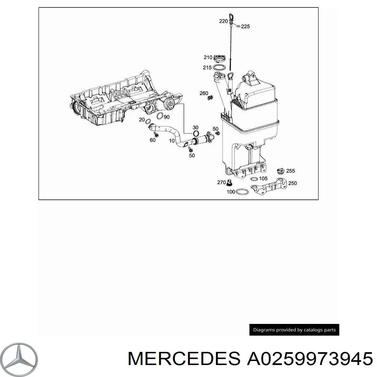 0259973945 Mercedes прокладка маслозабірника