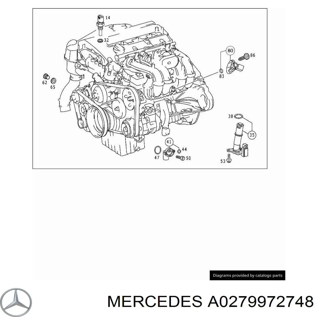 Кільце ущільнювача патрубка интеркуллера Mercedes A0279972748 ціна, від 0.39 USD