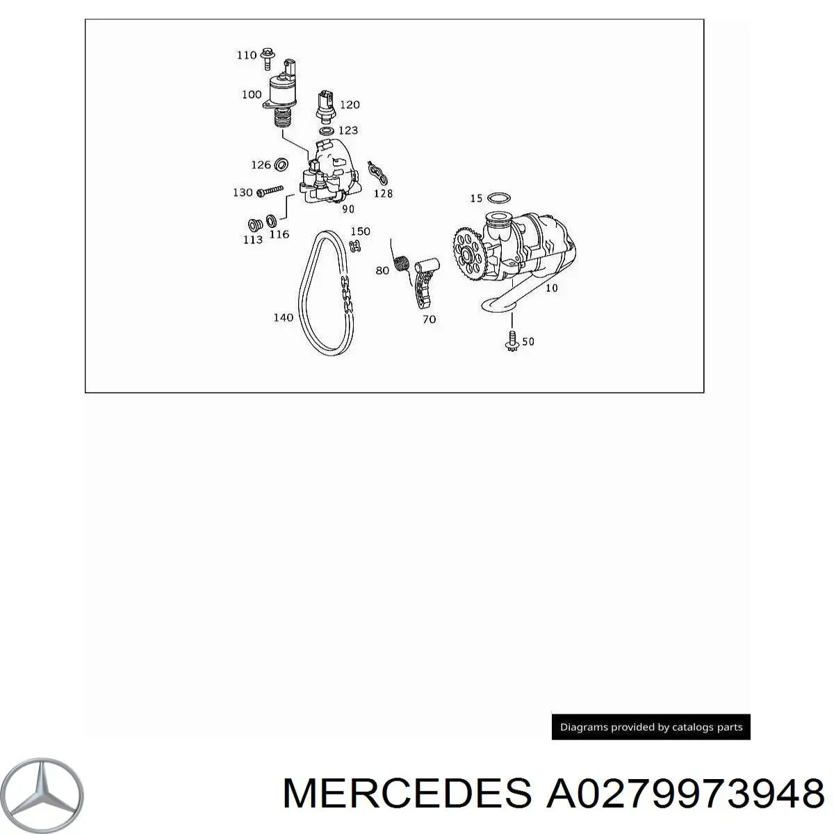 0279973948 Mercedes прокладка масляного насосу