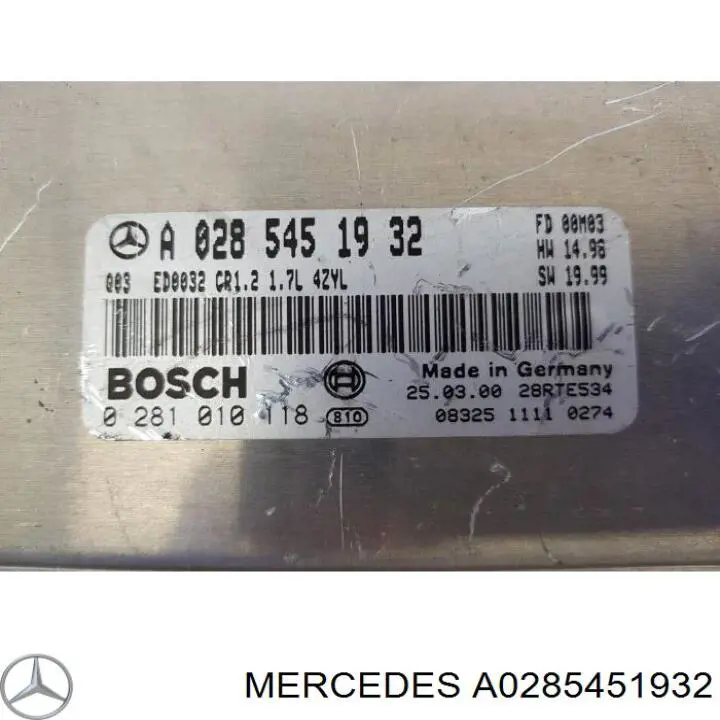 Блок двигуна Mercedes A0285451932