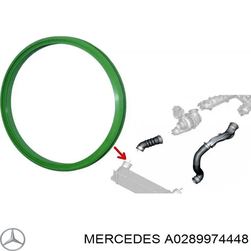 Купити A0289974448 Mercedes Кільце ущільнювача патрубка интеркуллера