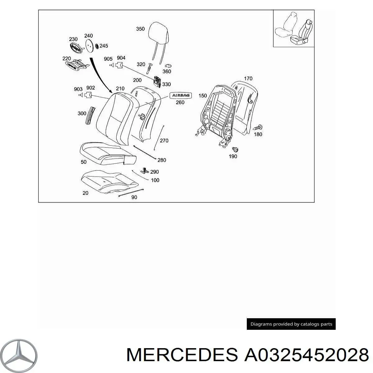  Mercedes A0325452028 ціна, від 1.27 USD