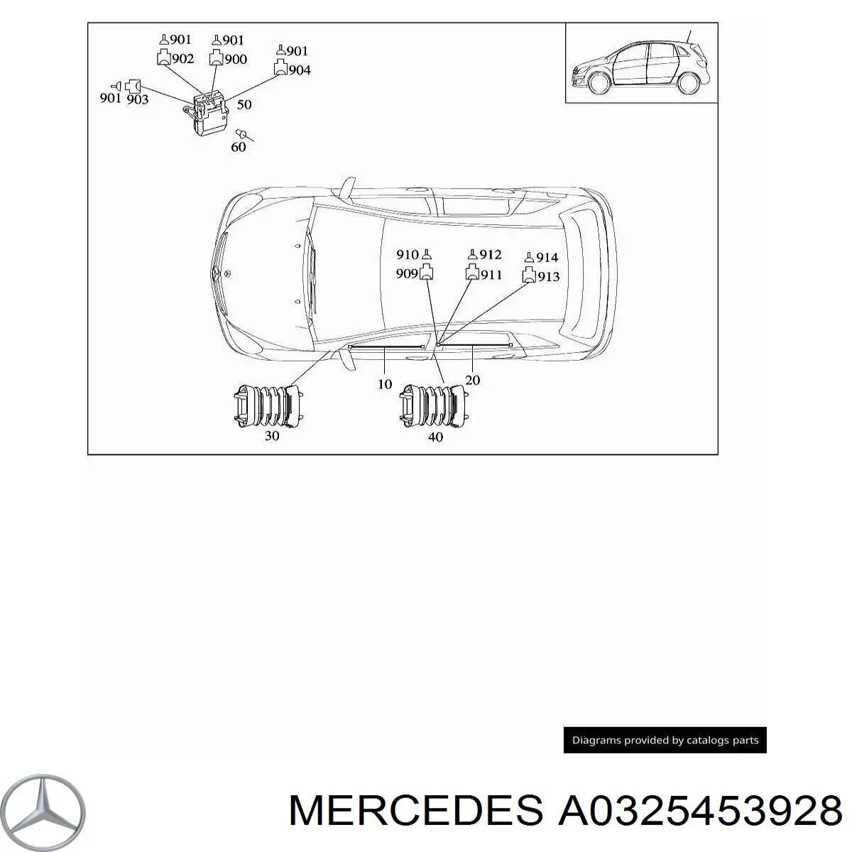 A0325453928 Mercedes Пін (наконечник) дроту