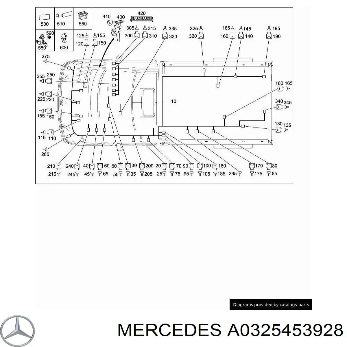 Пін (наконечник) дроту Mercedes A0325453928 ціна, від 1.69 USD