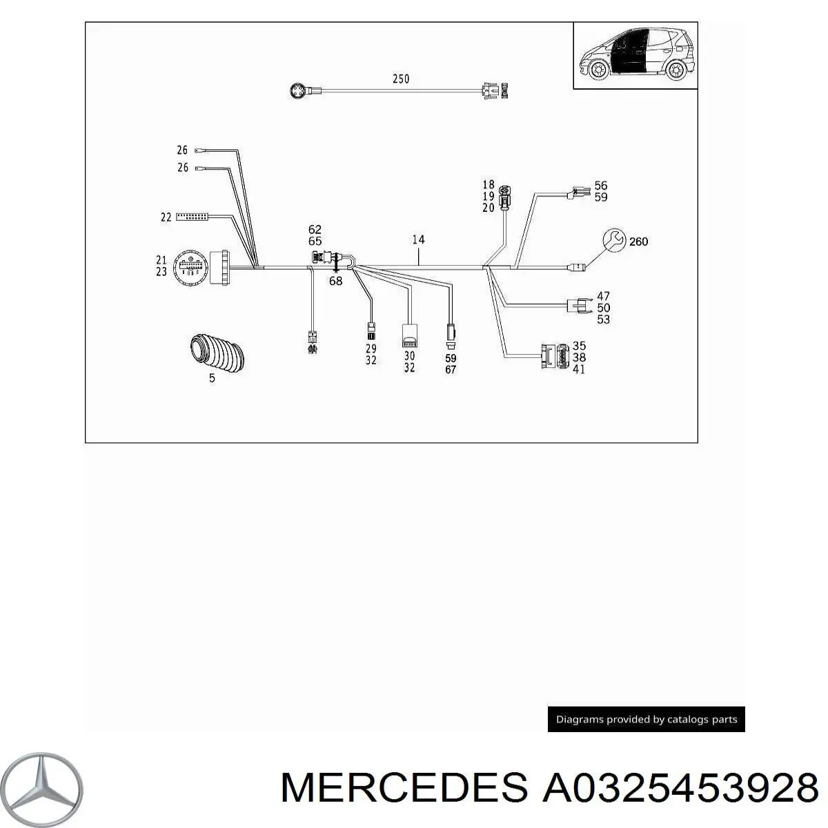 Купити A0325453928 Mercedes Пін (наконечник) дроту