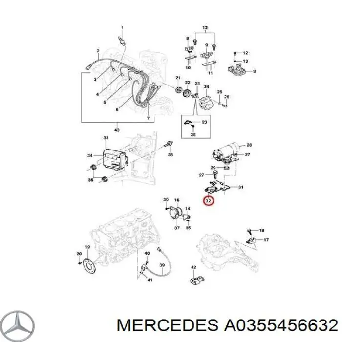  Mercedes A0355456632 ціна, від 506.67 USD