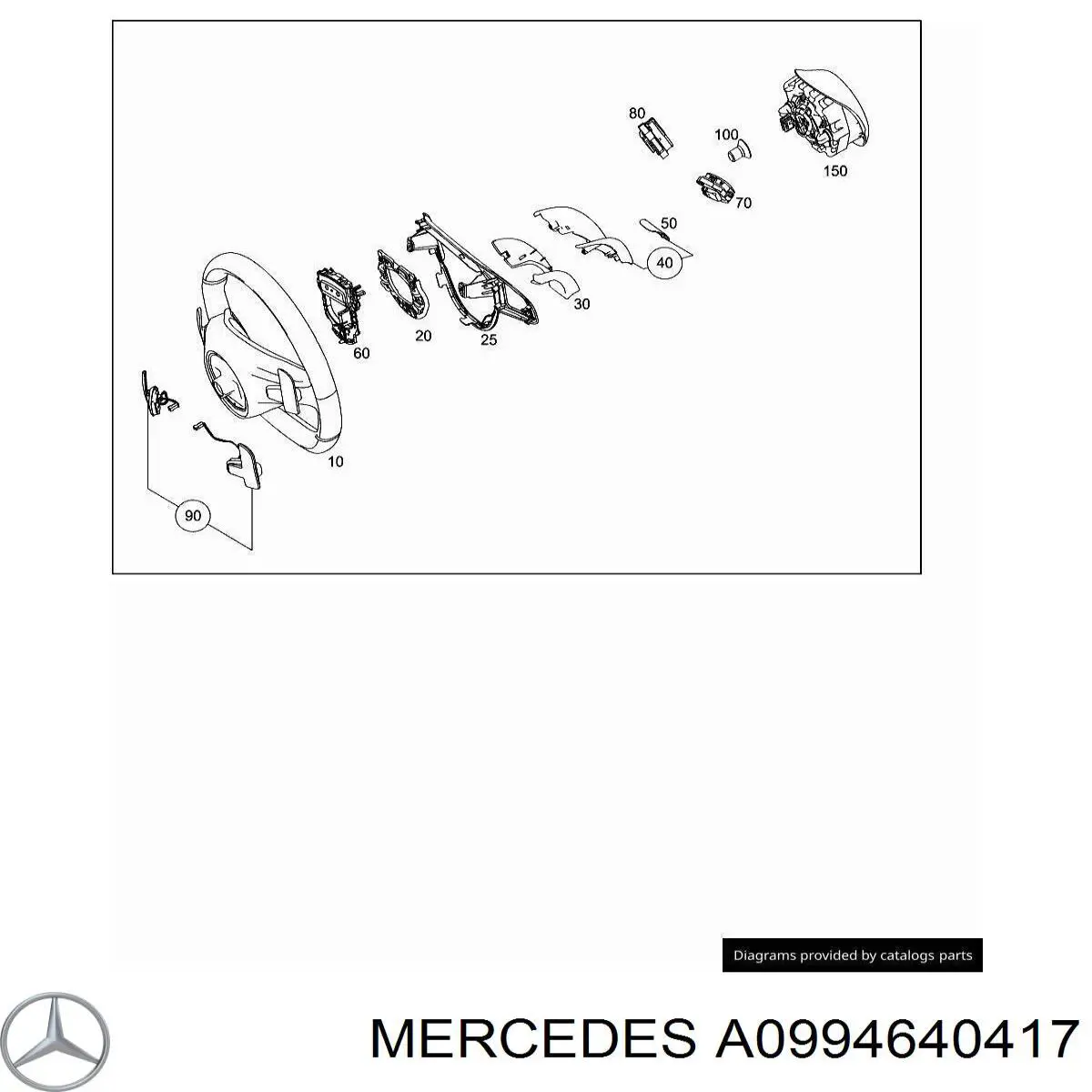 Шлейф керма Mercedes A0994641000 ціна, від 107.68 USD