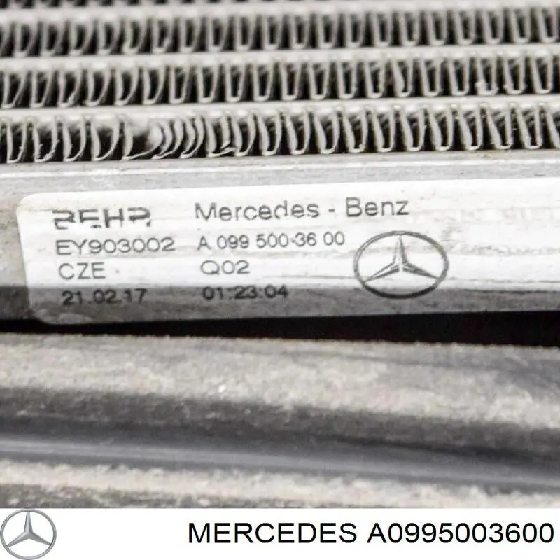 A0995003600 Mercedes радіатор охолодження, додатковий