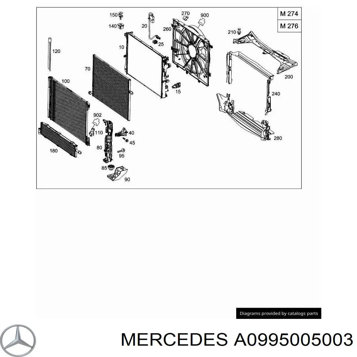 A0995005003 Mercedes Радіатор інвертора