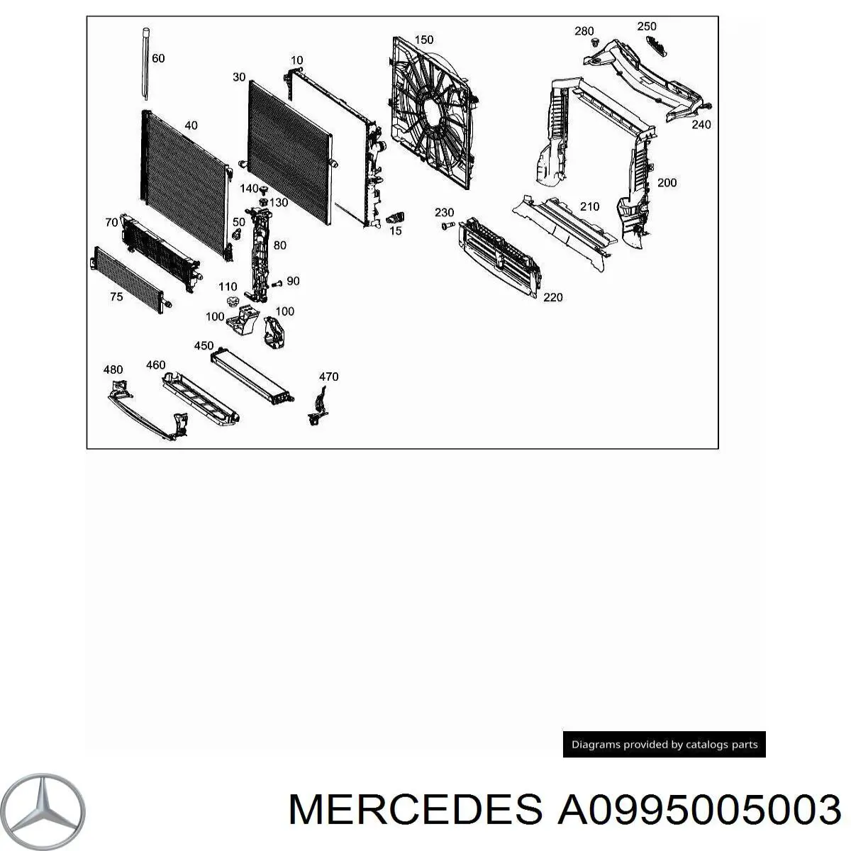 Радіатор інвертора Mercedes A0995005003 ціна, від 80.74 USD