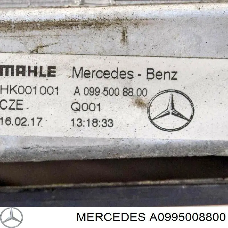 Радіатор основний Mercedes A0995008800 ціна, від 190.35 USD