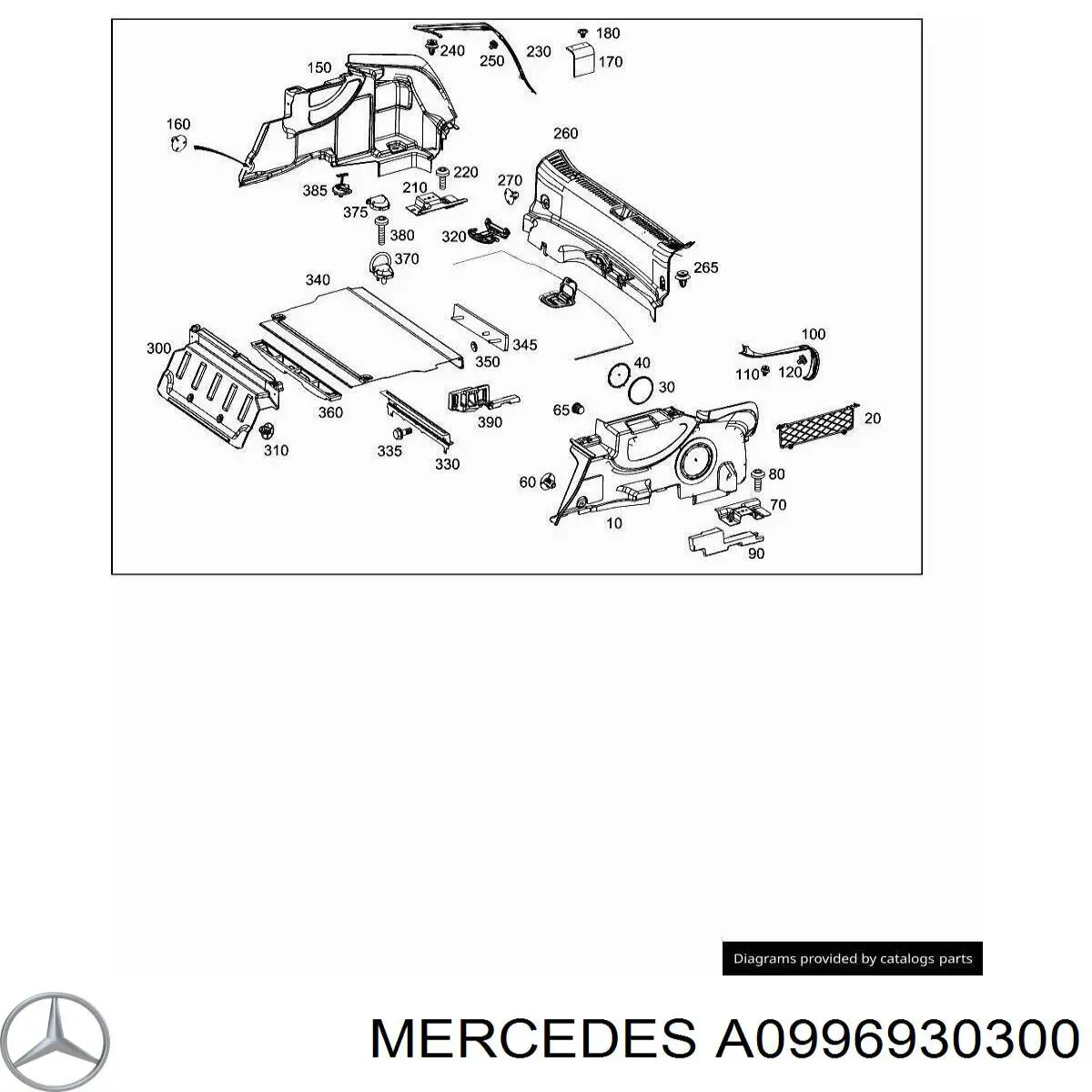 Купити A0996930300 Mercedes Ручка дверей багажника, зовнішня
