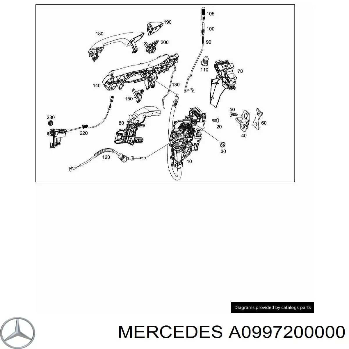 A0997200000 Mercedes Замок двері правої передньої