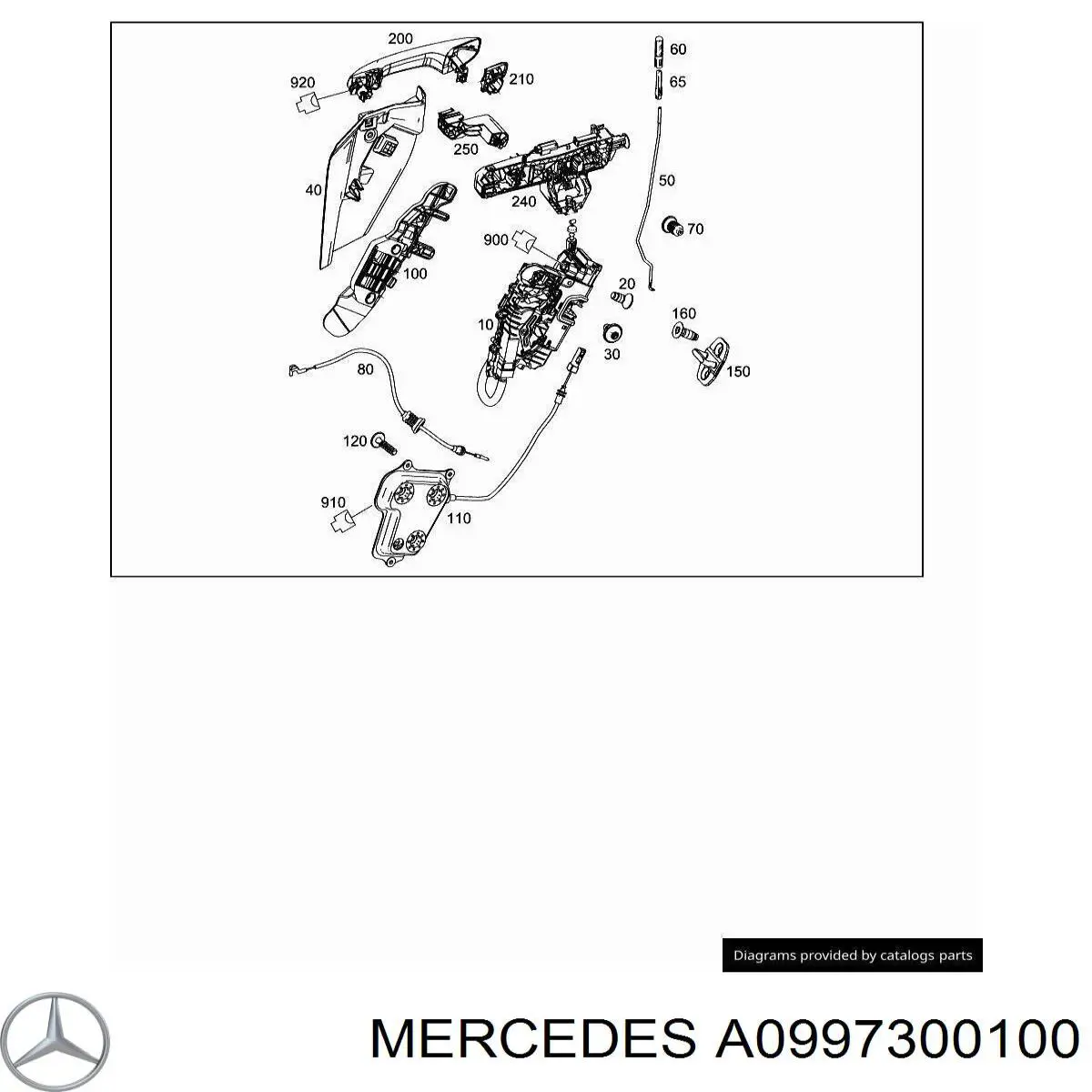 Замок задньої двері, лівої Mercedes A0997300100 ціна, від 499.97 USD