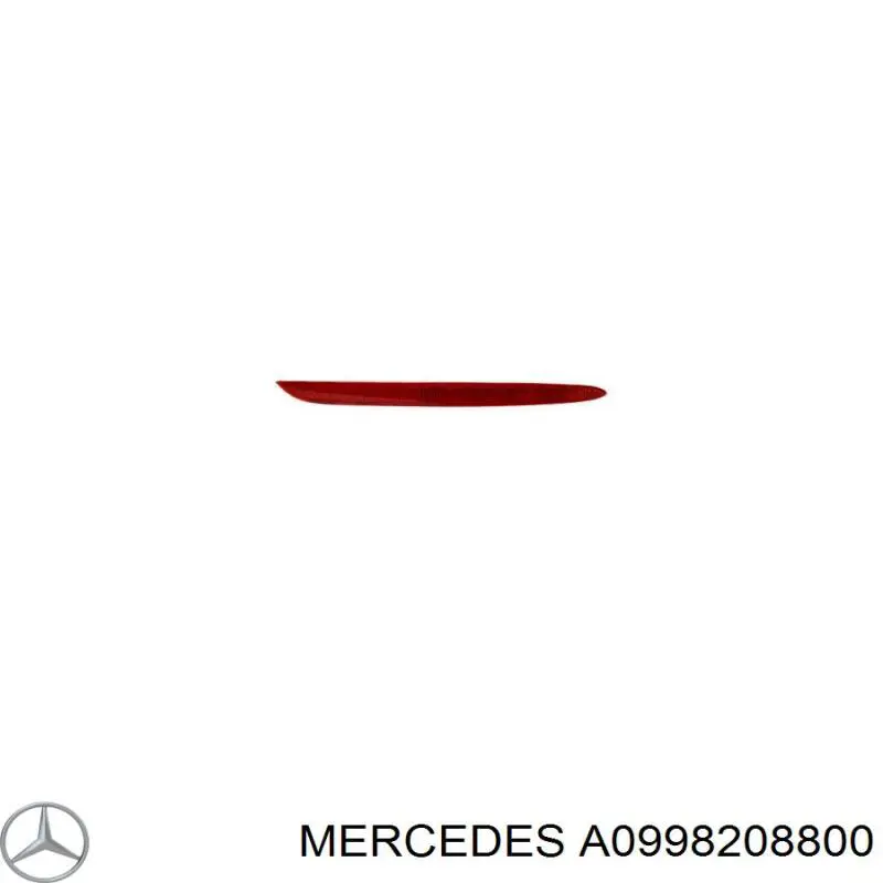 A0998208800 Mercedes катафот (відбивач заднього бампера, правий)