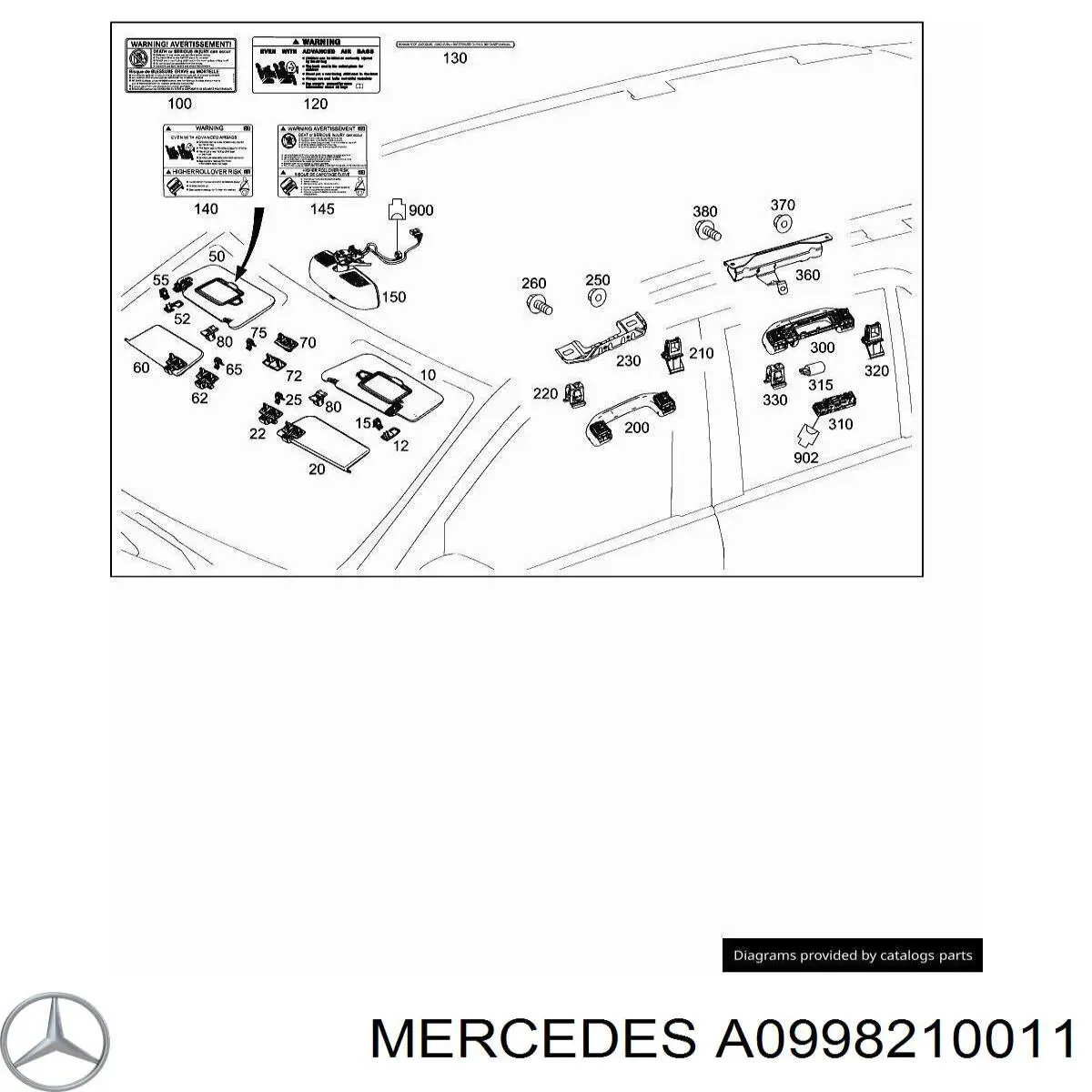  Mercedes A0998210011 ціна, від 4.25 USD