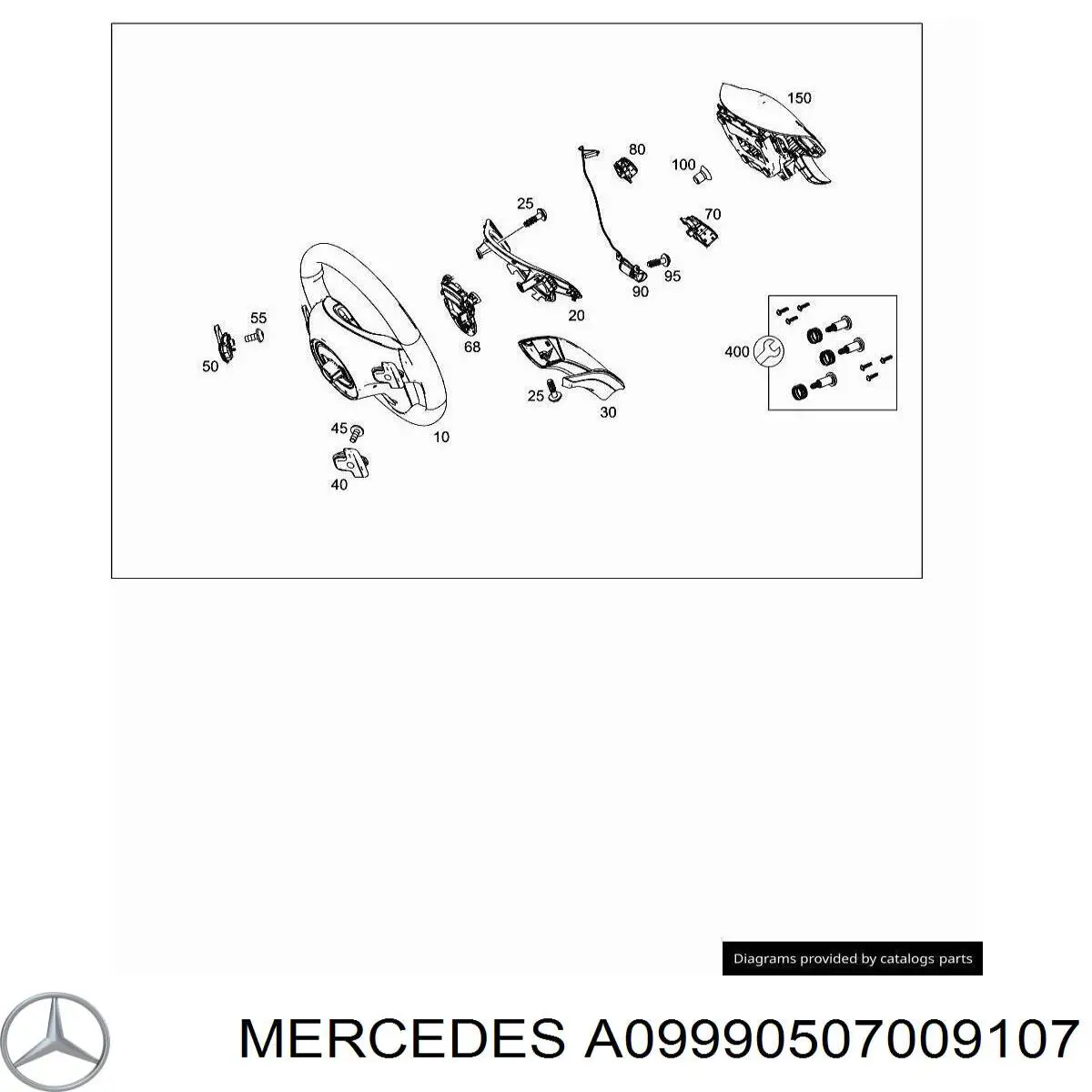 Блок кнопкових перемикачів кермового колеса Mercedes A0999050700 ціна, від 34.43 USD