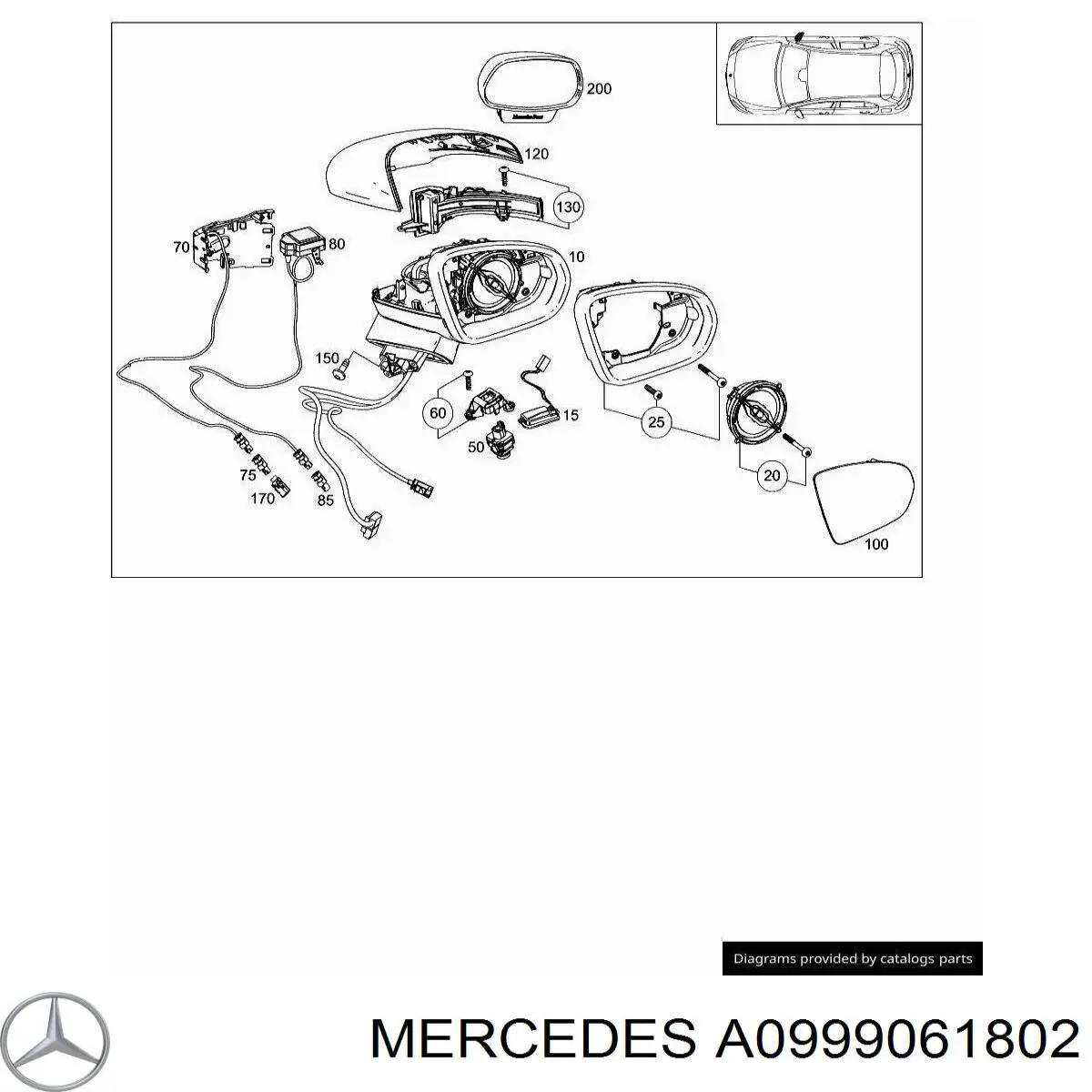  Mercedes A0999061802 ціна, від 69.50 USD
