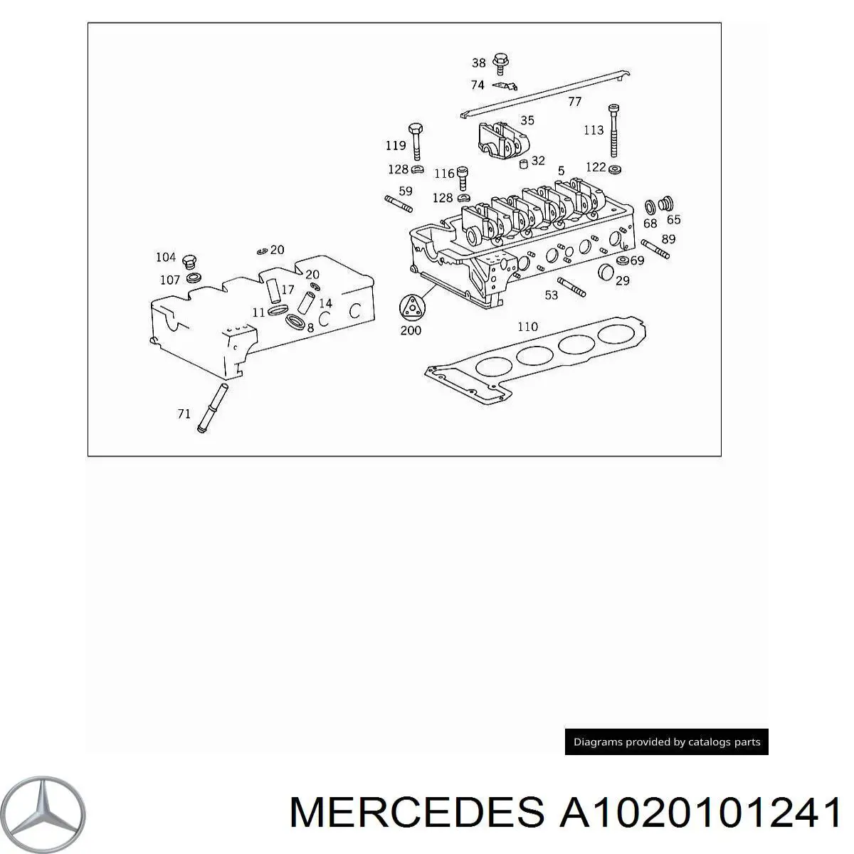 Головка двигуна Mercedes A1020101241 ціна, від  