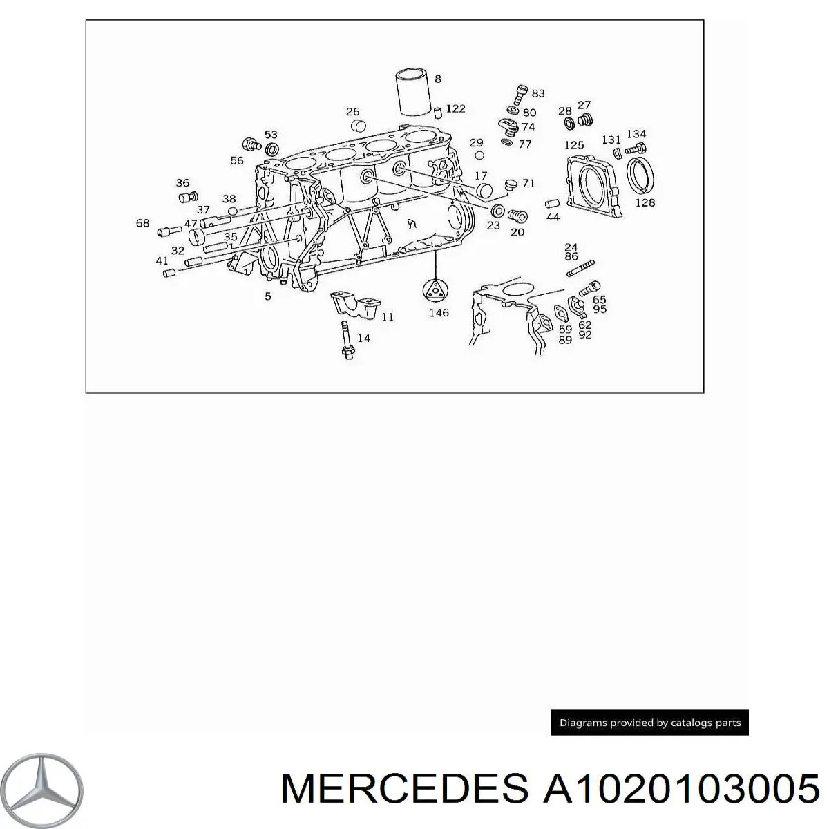 A1020103005 Mercedes комплект прокладок двигуна, нижній