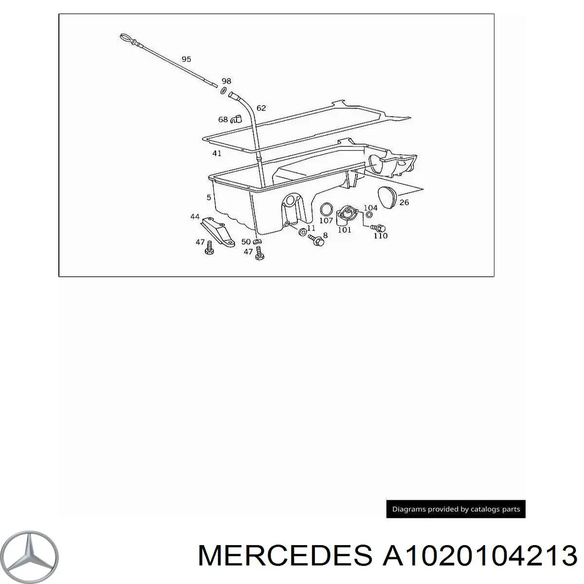 A1020104213 Mercedes піддон масляний картера двигуна