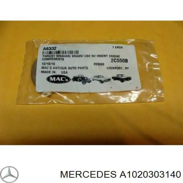 Вкладиші колінвала, корінні, комплект, 1-й ремонт (+0,25) A1020303140 Mercedes